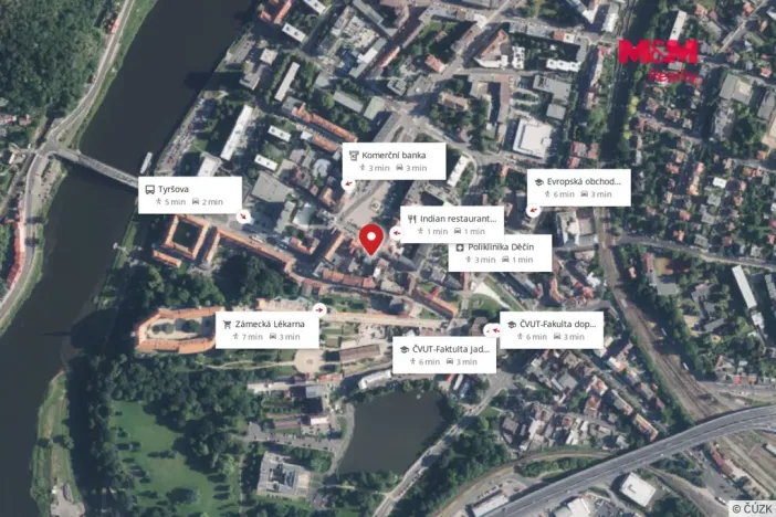 Pronájem bytu 2+kk, Děčín - Děčín I-Děčín, Masarykovo nám., 47 m2