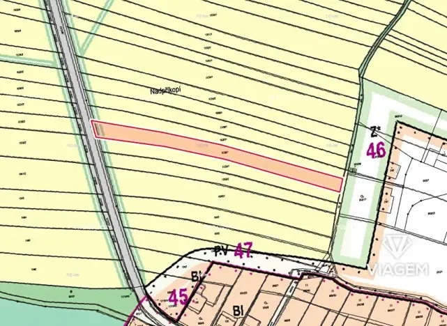 Prodej podílu pole, Dobrkovice, 1286 m2