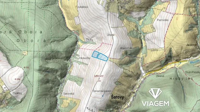 Prodej podílu pole, Šarovy, 1490 m2
