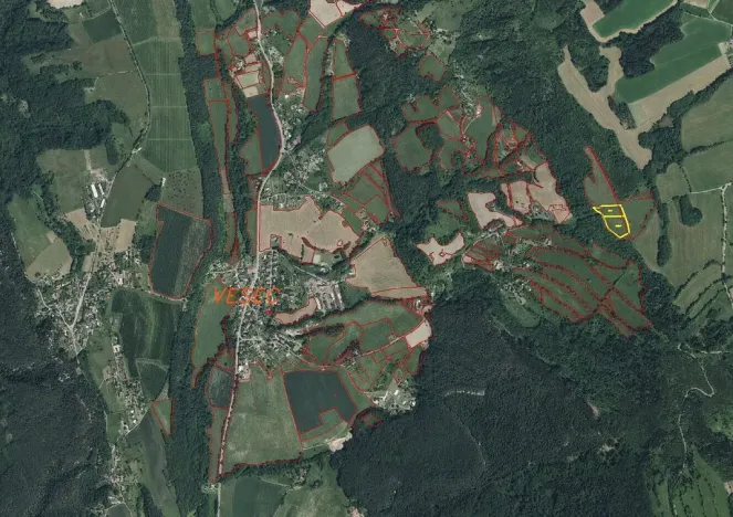 Prodej pole, Mírová pod Kozákovem - Vesec, 14714 m2