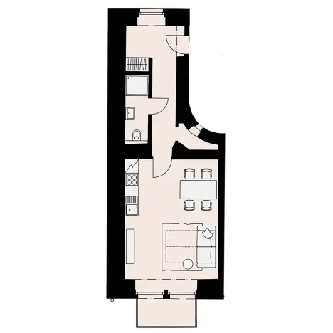 Pronájem bytu 1+kk, Praha, Myslíkova, 36 m2