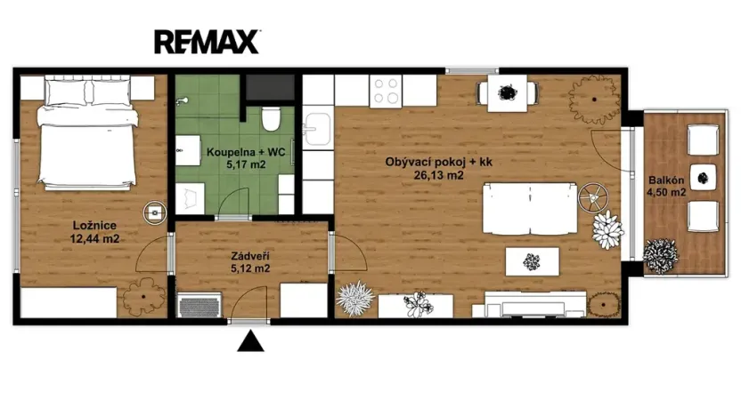 Pronájem bytu 2+kk, Plzeň, Vysoká, 51 m2