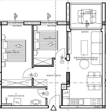 Prodej bytu 3+kk, Pula, Chorvatsko, 55 m2
