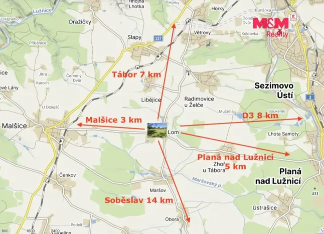 Prodej pozemku pro bydlení, Lom, 1267 m2