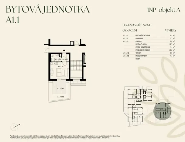 Prodej bytu 1+kk, Praha, U starého židovského hřbitova, 24 m2