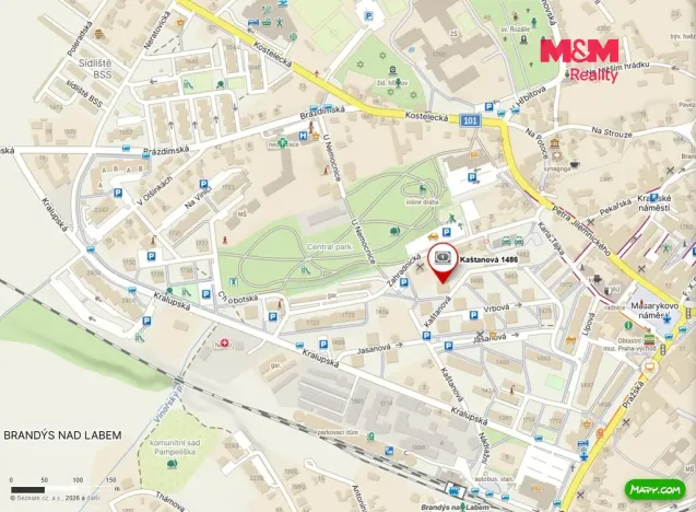 Pronájem bytu 3+1, Brandýs nad Labem-Stará Boleslav - Brandýs nad Labem, Kaštanová, 65 m2