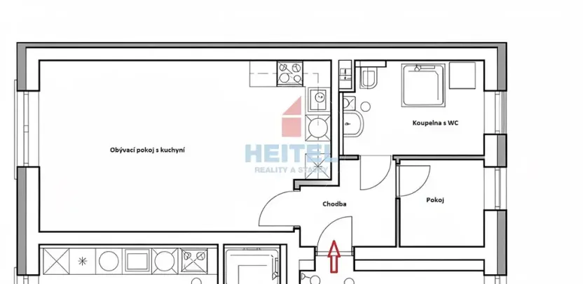 Pronájem bytu 2+kk, Olomouc, Rejskova, 41 m2