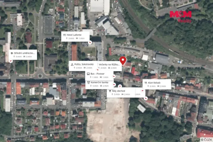Pronájem bytu 1+1, Karlovy Vary - Rybáře, Sokolovská, 36 m2