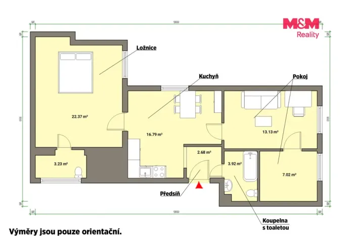 Prodej bytu 3+1, Mariánské Lázně, Husova, 70 m2
