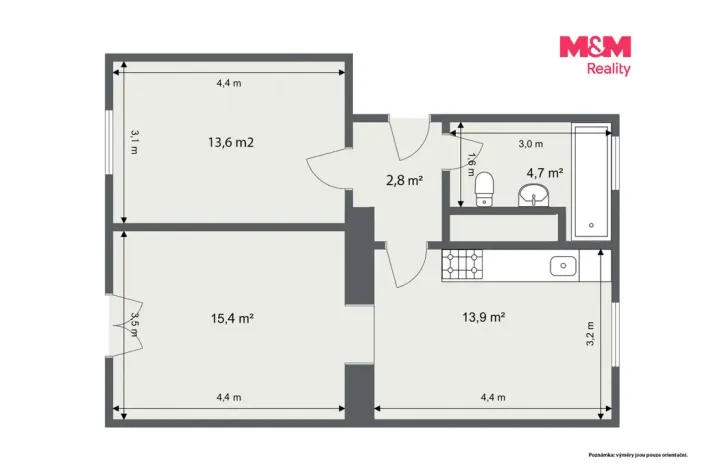 Prodej bytu 2+1, Horní Slavkov, Poštovní, 50 m2