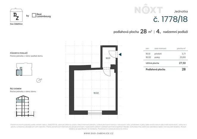 Prodej kanceláře, Praha - Záběhlice, U zákrutu, 28 m2