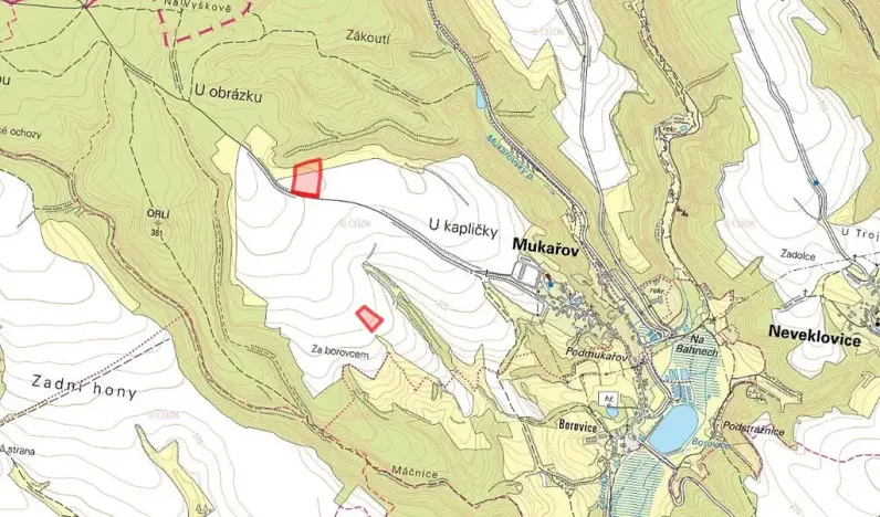 Prodej pole, Mukařov, 16086 m2