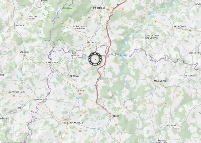 Prodej pole, Mirovice, 7681 m2
