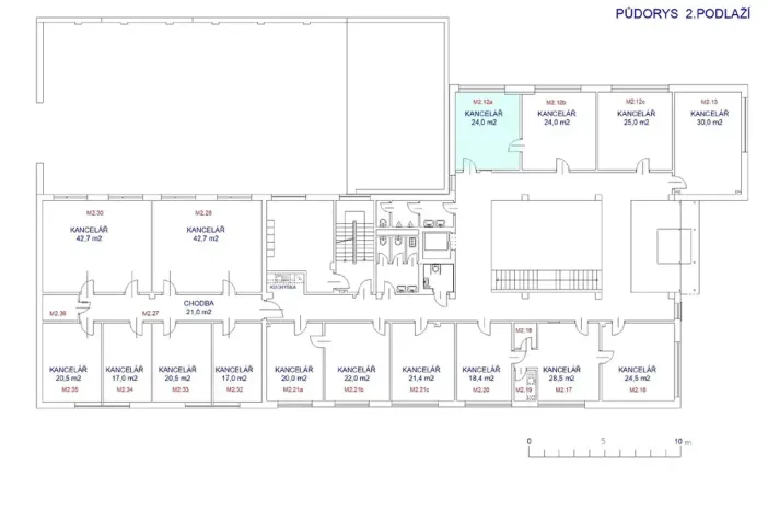 Pronájem kanceláře, Brno, Vídeňská, 24 m2