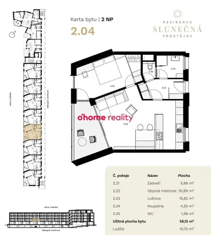 Prodej bytu 2+kk, Prostějov, Okružní, 58 m2