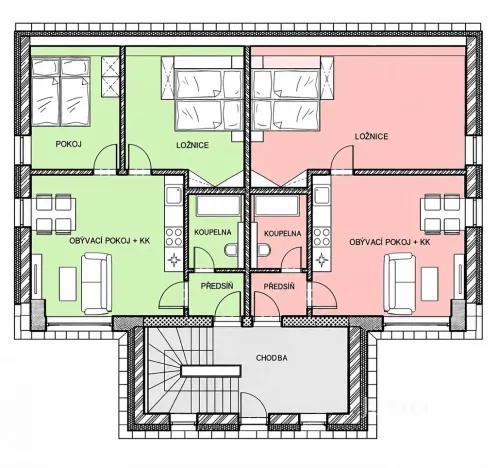 Pronájem bytu 2+kk, Kestřany, 50 m2