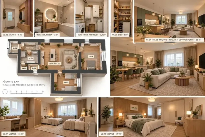 Prodej rodinného domu, Nová Ves I, Na průhoně, 84 m2