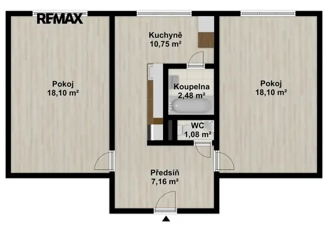 Pronájem bytu 2+1, Mirošov, Janovská, 58 m2