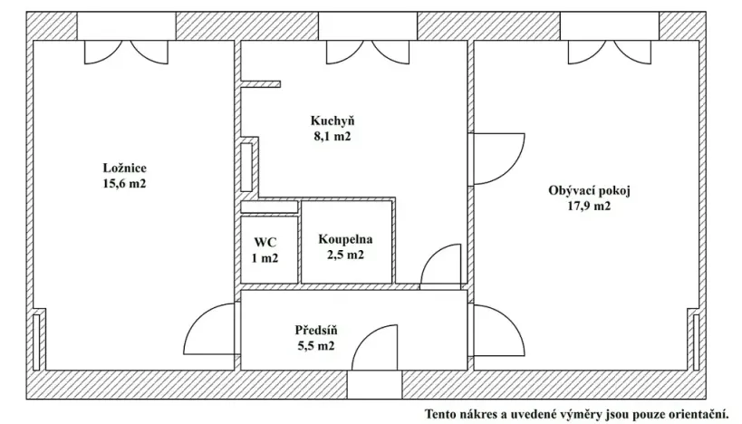 Prodej bytu 2+1, Kuřim, Na Královkách, 55 m2