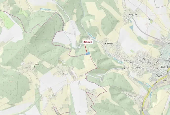 Dražba lesa, Český Dub, 2709 m2