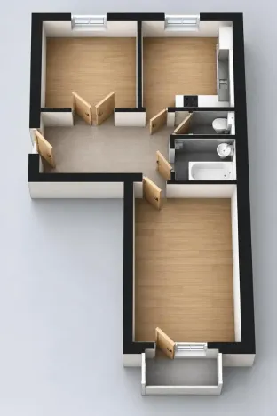 Prodej bytu 2+1, Náchod, Komenského, 57 m2