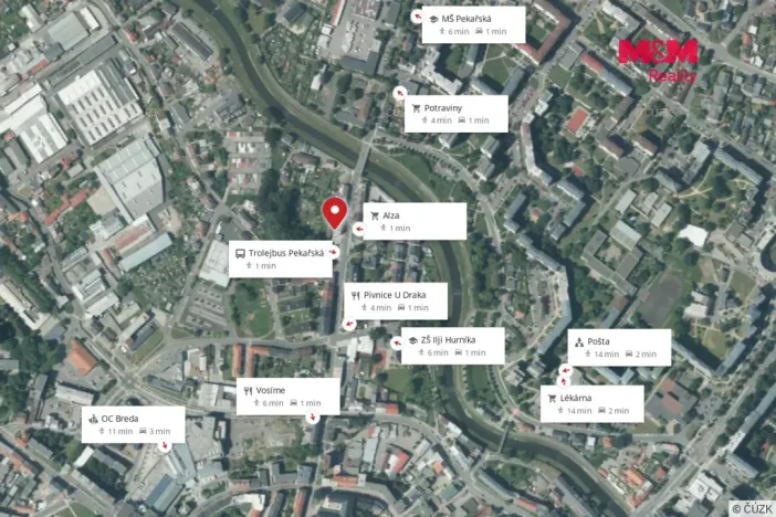 Pronájem bytu 2+kk, Opava - Předměstí, Pekařská, 53 m2