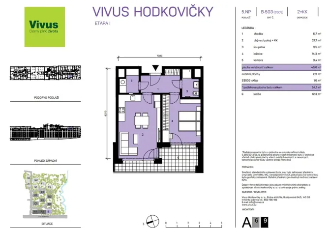 Prodej bytu 2+kk, Praha, Modřanská, 54 m2