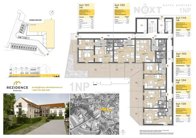 Prodej bytu 1+kk, Mělník, 36 m2
