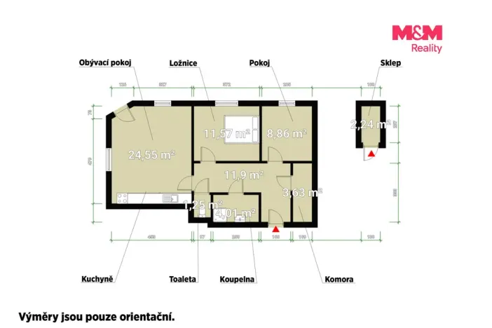 Prodej bytu 3+kk, Nýřany, Benešova třída, 71 m2