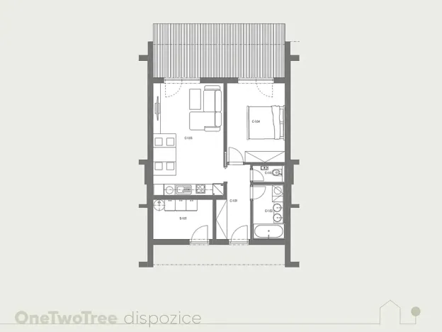Prodej bytu 2+kk, Skuhrov, 52 m2