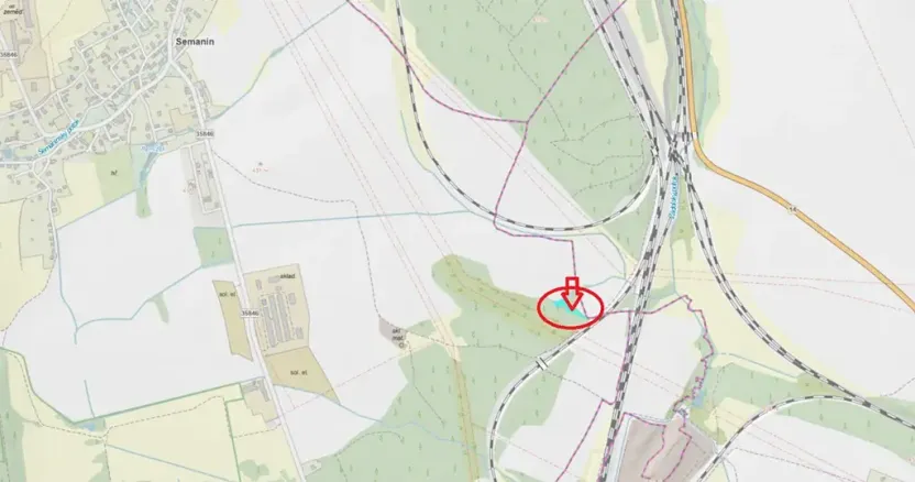 Prodej lesa, Semanín, 2295 m2