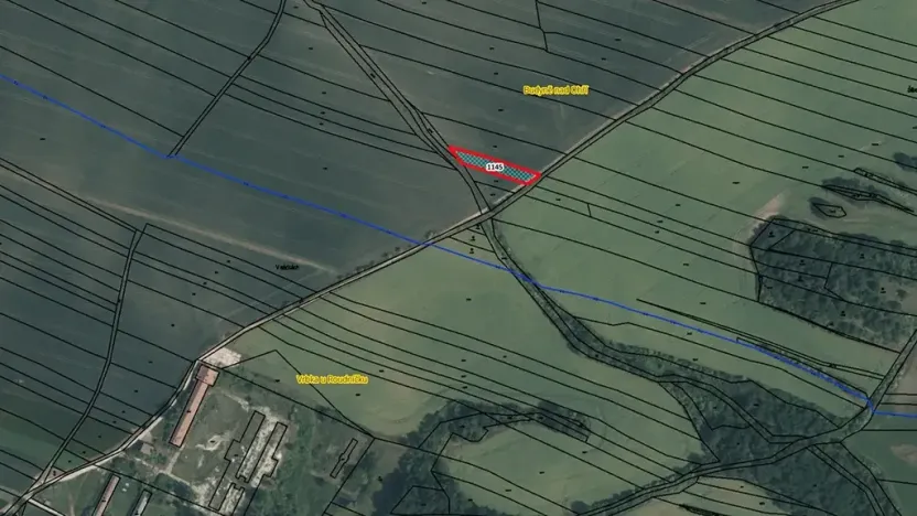 Prodej pole, Budyně nad Ohří, 899 m2