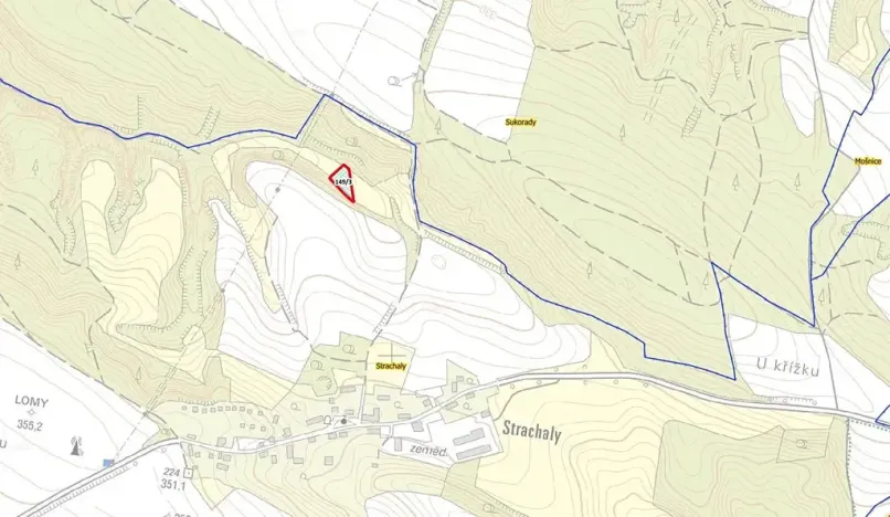 Prodej louky, Snědovice, 1482 m2