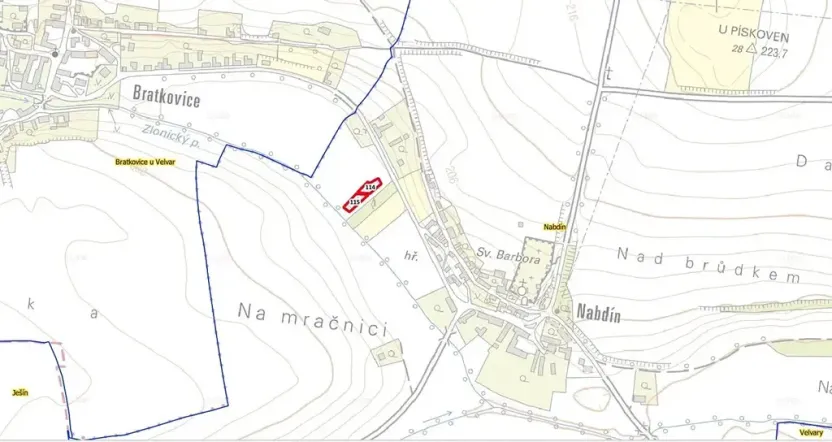 Prodej pole, Černuc, 1154 m2