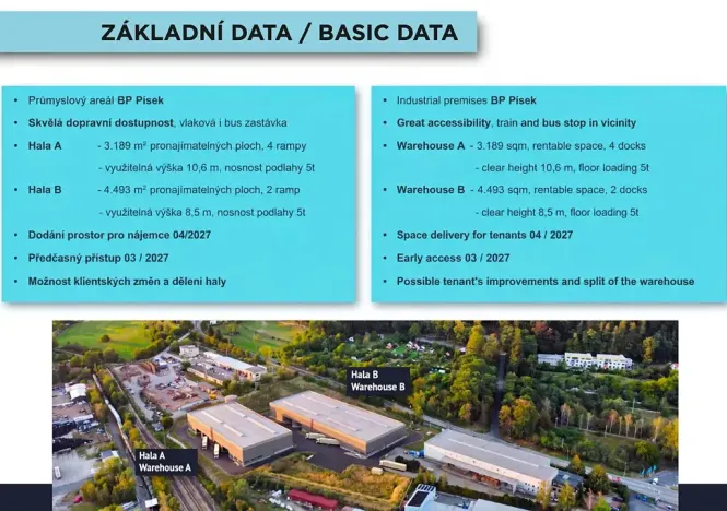 Pronájem výrobních prostor, Písek, 3000 m2