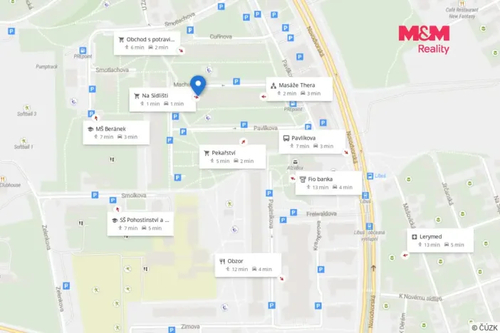 Pronájem bytu 2+1, Praha - Kamýk, Machuldova, 55 m2