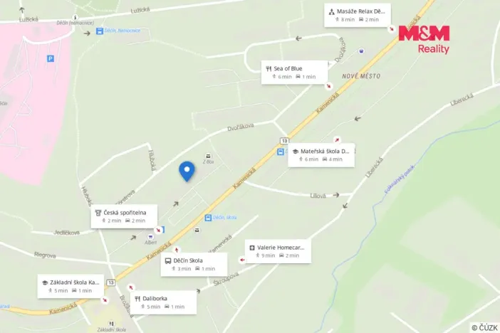 Pronájem bytu 1+kk, Děčín - Děčín II-Nové Město, Kamenická, 19 m2