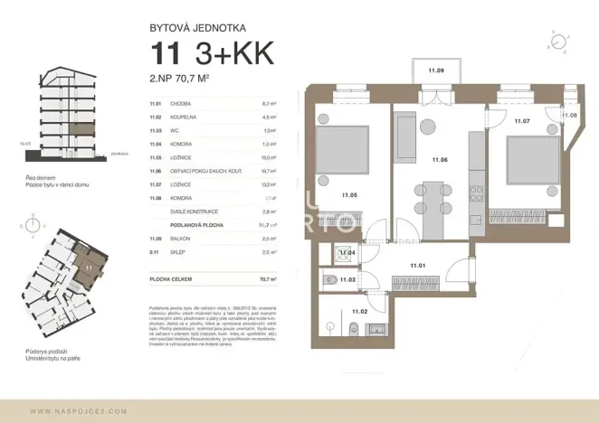 Prodej bytu 3+kk, Praha - Vršovice, Na spojce, 67 m2