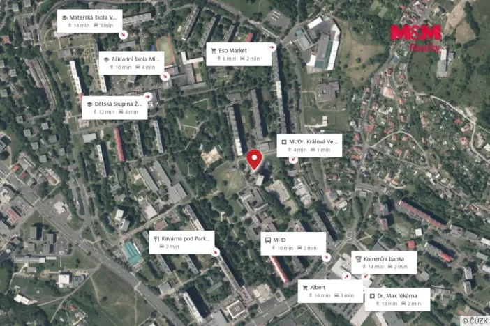 Prodej bytu 2+1, Ústí nad Labem - Severní Terasa, Stavbařů, 62 m2
