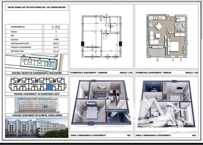 Prodej bytu 2+kk, Golem, Albánie, 57 m2