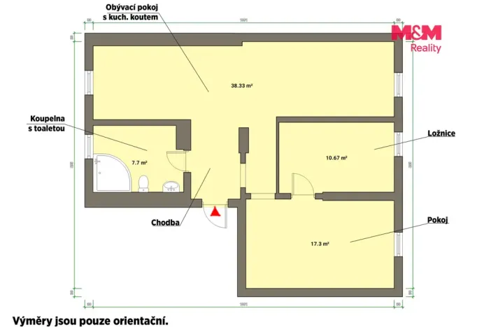 Prodej bytu 3+1, Františkovy Lázně, Anglická, 74 m2