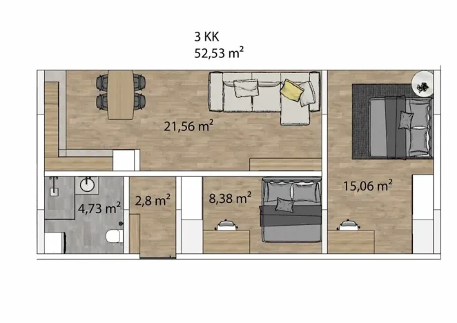 Prodej bytu 2+kk, Šardice, 41 m2