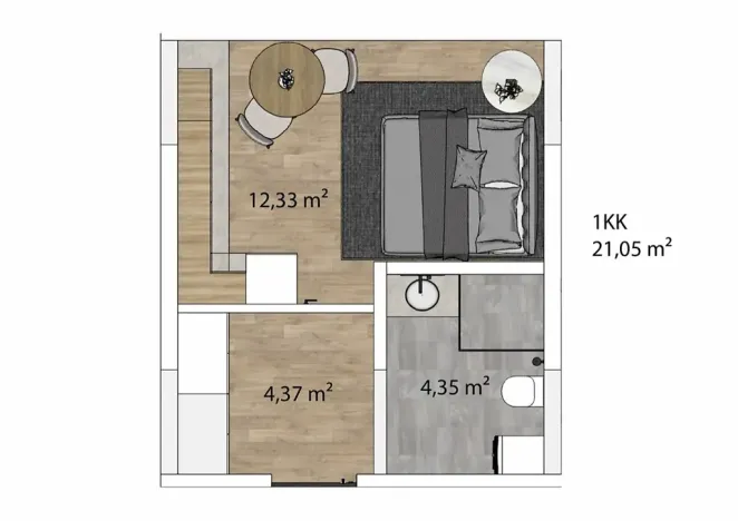 Prodej bytu 1+kk, Šardice, 21 m2
