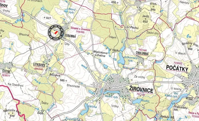 Prodej podílu pozemku pro bydlení, Žirovnice, 2497 m2