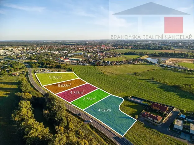 Prodej komerčního pozemku, Brandýs nad Labem-Stará Boleslav, Generála Lišky, 3754 m2