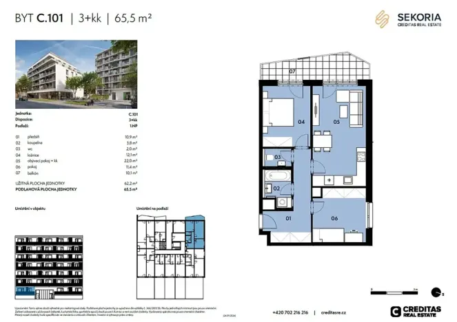 Prodej bytu 3+kk, Brno, 62 m2