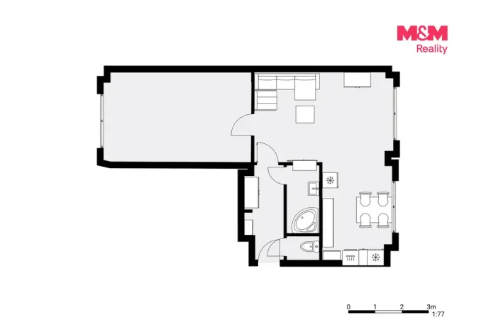Prodej bytu 2+kk, Kralupy nad Vltavou - Lobeček, nám. Mládežníků, 52 m2