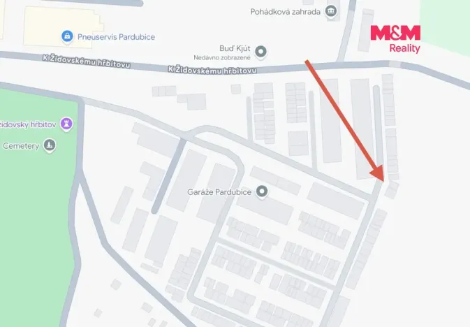 Pronájem garáže, Pardubice - Zelené Předměstí, 19 m2