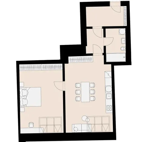 Pronájem bytu 2+kk, Praha - Žižkov, Jeronýmova, 69 m2