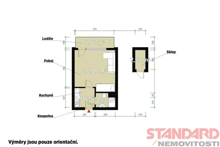 Prodej bytu 1+kk, Klatovy, Suvorovova, 29 m2